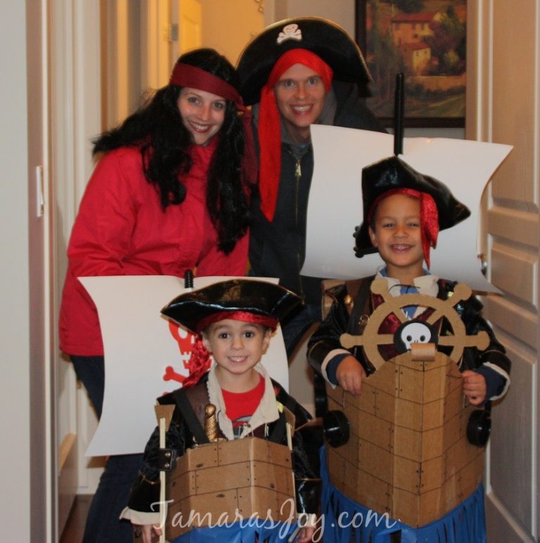 Boys Kids Costume, DIY Cardboard Pirate Ship ⋆ Tamara�s Joy