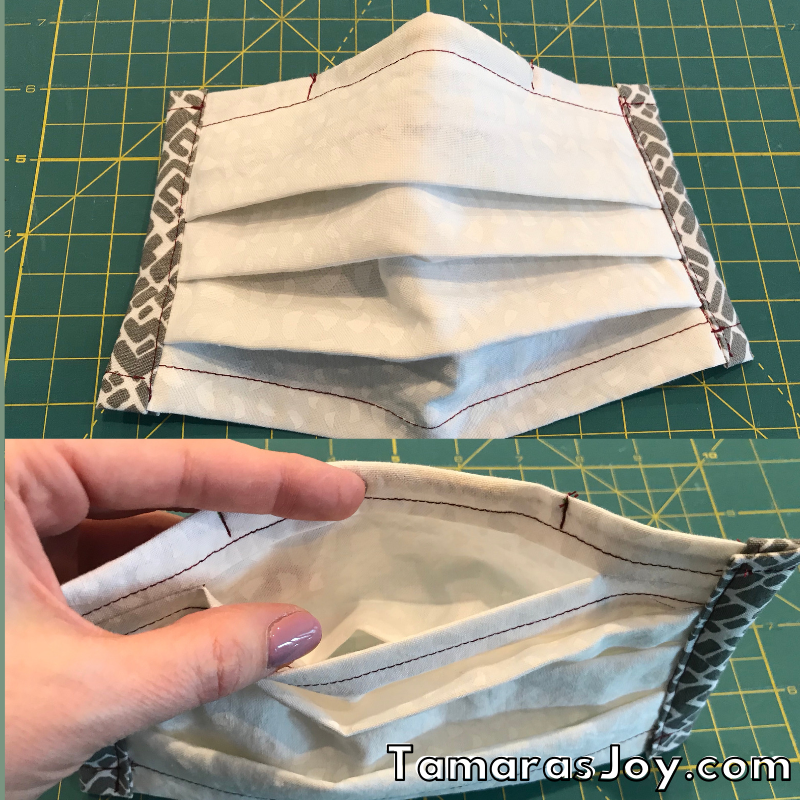 Face Mask Pattern With Pocket And Wire