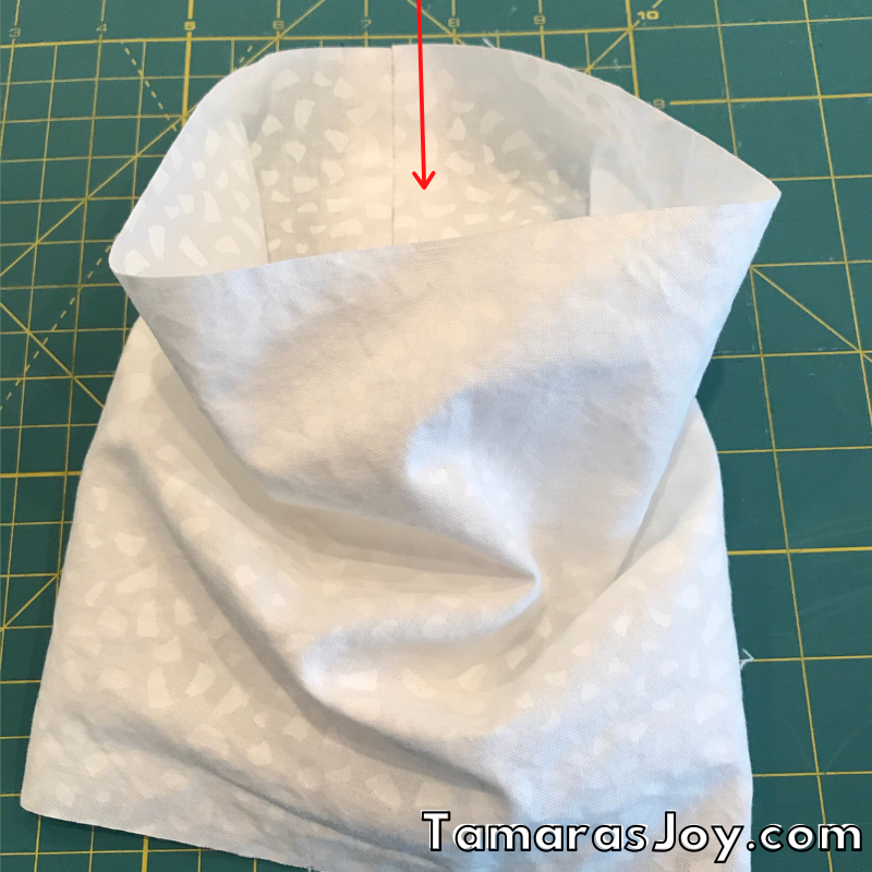 Sew along one side