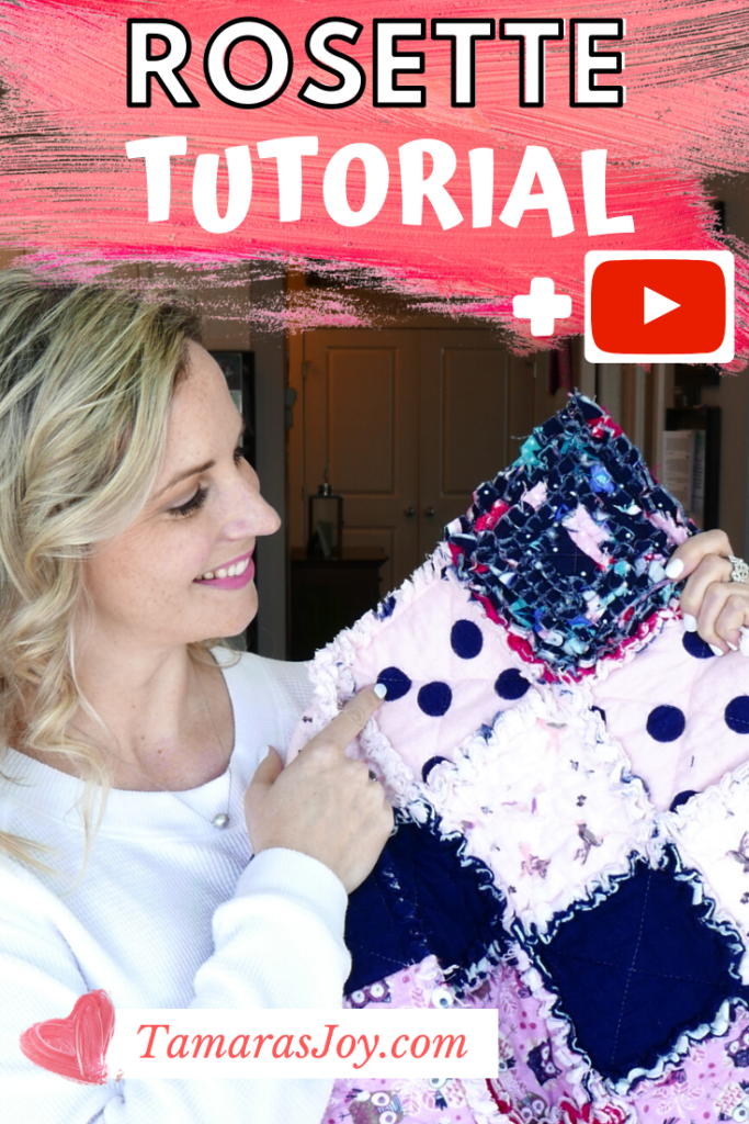 How to make a Rosette for a rag quilt baby blanket
