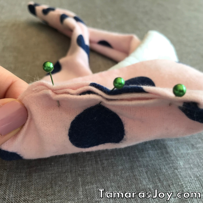 pinned and sew