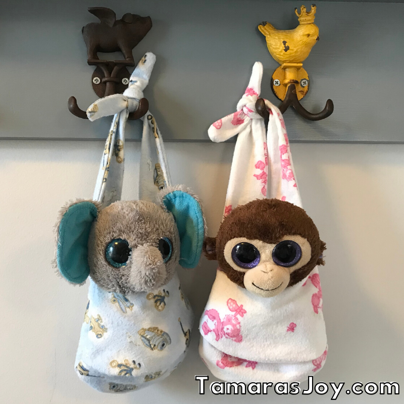DIY Beanie Boo Accessory Pouches displayed