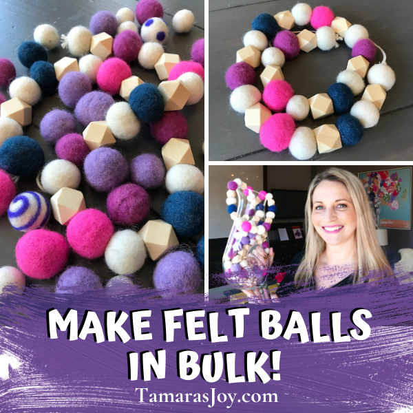 HOW TO MAKE FELT BALLS FROM WOOL IN BULK