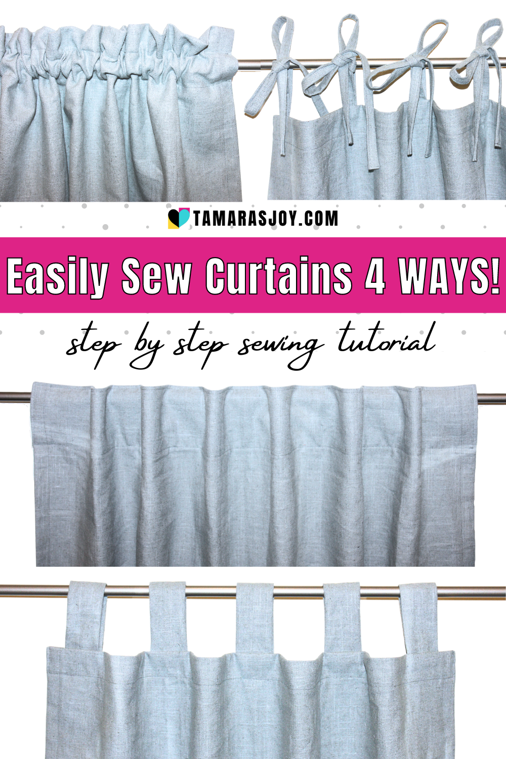 How To Easily Sew Curtains ⋆ Tamaras Joy